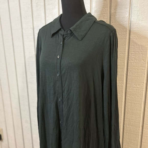 Boden Tiered Jersey Shirt Mini Dress, size 16/18R. - Picture 3 of 9